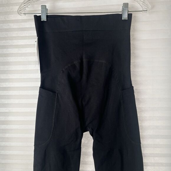 Blanqi Everyday Seamless Maternity Support Leggings with Pockets black sz M - Picture 2 of 8